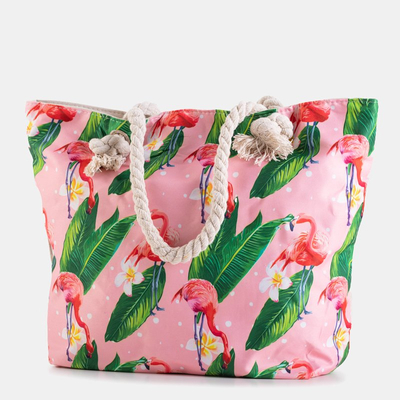 Sac de plage multicolore avec flamants roses - Sacs à main