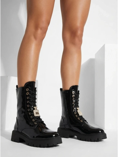 Bottines Femme Luna Noires en Cuir Élégantes pour l'Automne