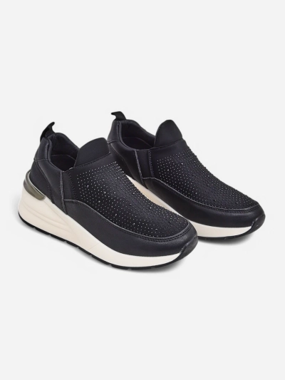 Chaussures de sport pour femmes slip-on Royalfashion avec strass Elera