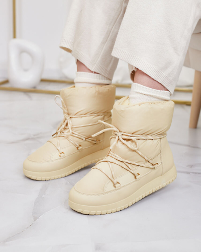 Royalfashion Bottes de neige à enfiler pour femme en couleur beige Iredas