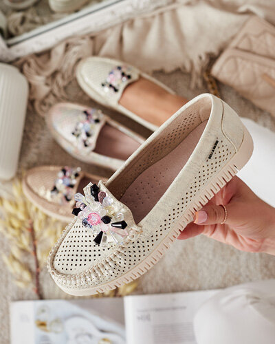 Royalfashion Mocassins ajourés perlés pour femme Nasfali