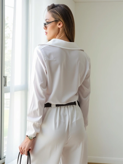 Chemise Royalfashion pour femmes semblable à du satin