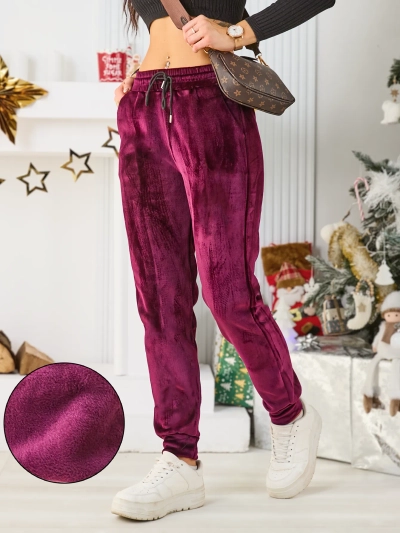 Pantalons de survêtement en polaire pour femmes Royalfashion