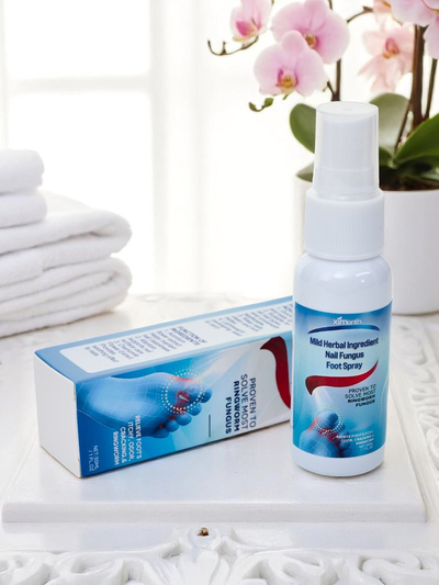 Spray atténuant les symptômes de la mycose des pieds et des ongles
