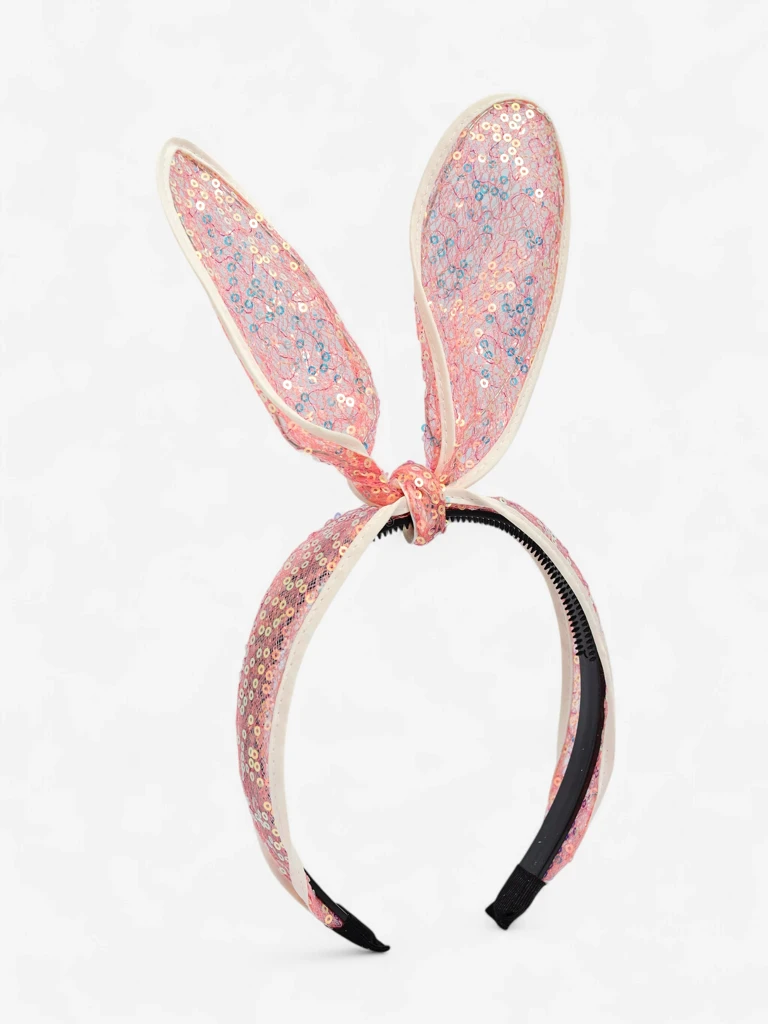 Royalfashion Bandeau pour enfants avec oreilles de lapin et paillettes