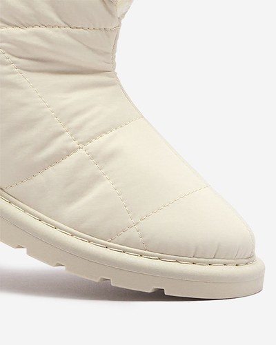 Beige chaussures pour femmes a'la bottes de neige Amirfu- Footwear