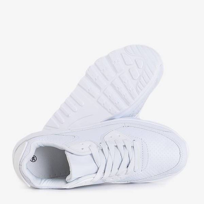 OUTLET Chaussures de sport blanches en cuir écologique Shenia - Footwear