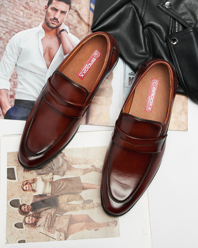 Demi-souliers classiques marron pour hommes Jerif - Chaussures