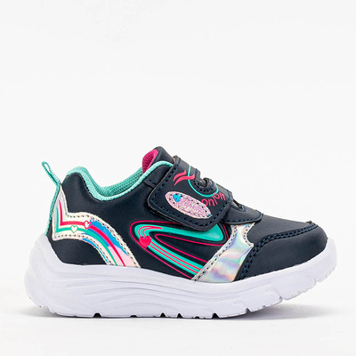 Chaussures de sport pour filles Mikorasi bleu marine et menthe - Chaussures