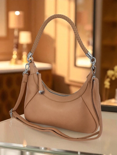Royalfashion Petit sac à main pour femme en cuir écologique avec sangle décorative Lacquea