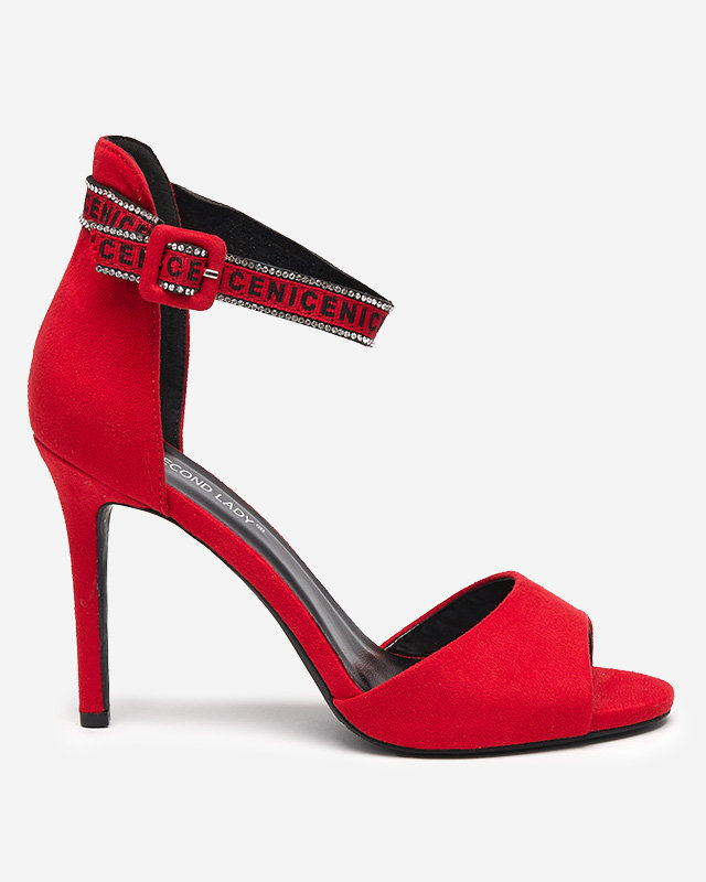 OUTLET Sandales pour femmes à talon haut en rouge Opass-Shoes