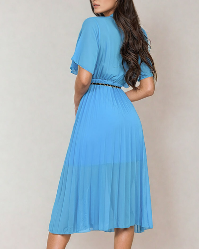 Royalfashion Robe midi plissée pour femme