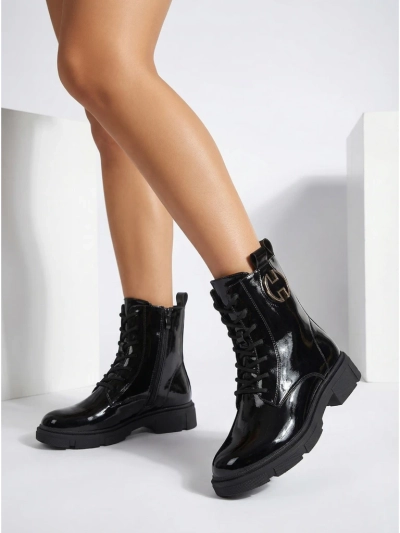 Bottines pour Femmes Athena Noires en Cuir Élégantes pour l'Automne