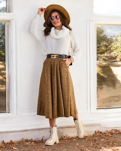 Jupe midi pour femmes de Royalfashion