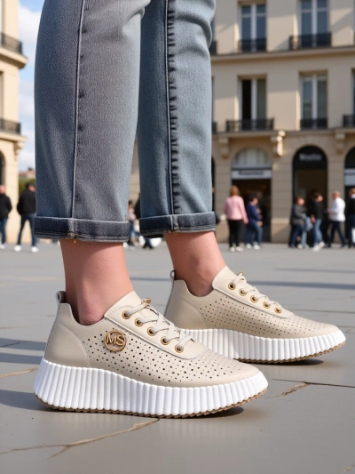 Royalfashion Baskets sportives à lacets pour femmes Jovenes