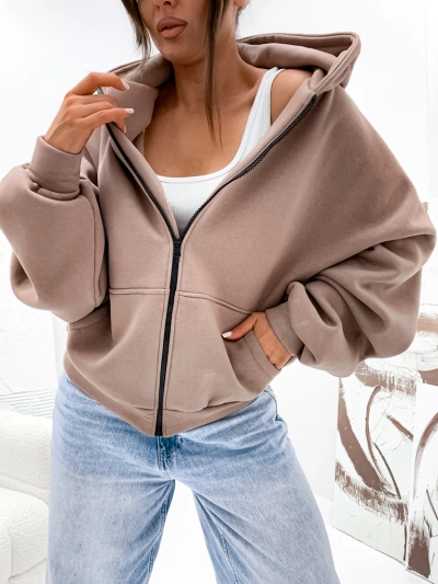 Royalfashion Sweat à capuche en coton molletonné pour femme Butterfly