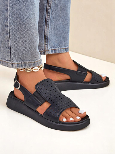 Royalfashion Sandales pour femmes à semelle épaisse BreezyStep