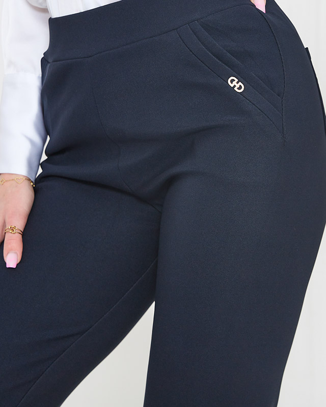 Treggings pour femmes bleu marine TAILLE PLUS- Vêtements