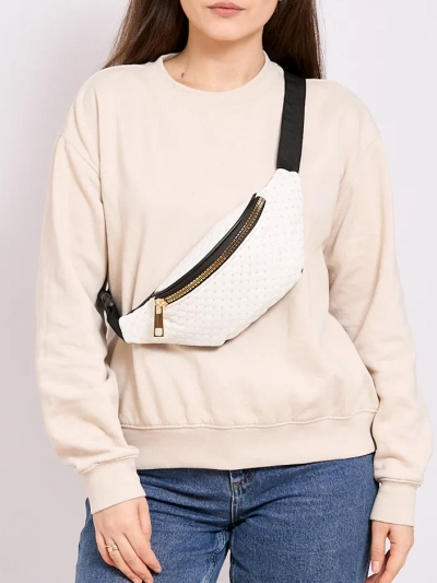 Royalfashion Sac banane matelassé pour femme avec sequins