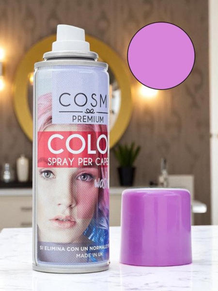 Laque colorée en spray pour cheveux Violet