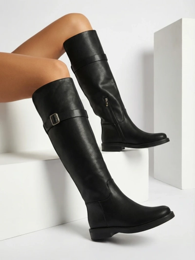 Bottes pour femmes au-dessus du genou en cuir écologique Denivra