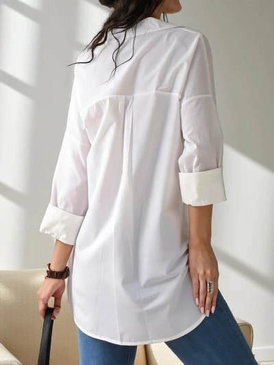 Royalfashion Chemise en coton universelle pour femmes