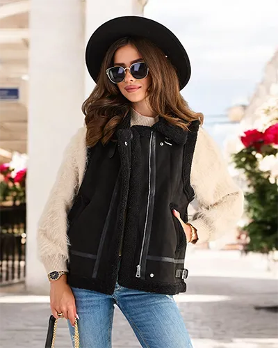 Gilet pour femme Royalfashion avec fourrure