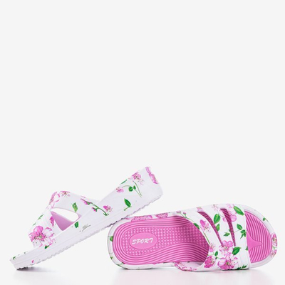 Chaussons pour enfants fuchsia avec fourrure Miaue - Chaussures 1