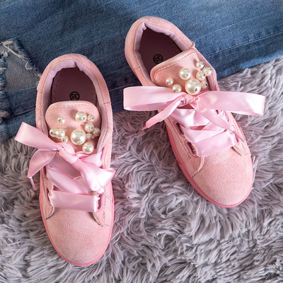 Baskets enfant rose pâle avec perles Nixie - Footwear