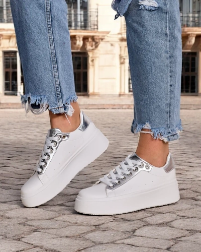 Royalfashion Baskets de sport à plateforme pour femmes Oviger