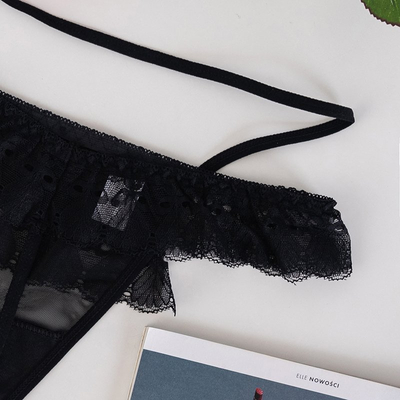 String femme en dentelle noire - Sous-vêtements