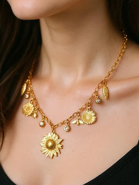 Collier Aurelia Charis avec pendentifs de style bohème