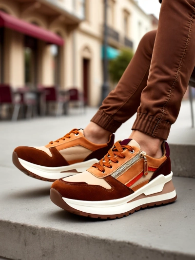 Royalfashion Chaussures de sport pour femmes avec un talon caché Bessase