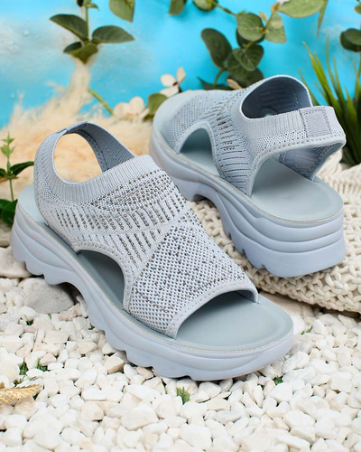 Royalfashion Sandales pour femmes avec tige et zircon Alebin