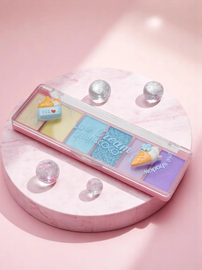 Kevin&Coco Palette 6 ombres à paupières avec paillettes Glace