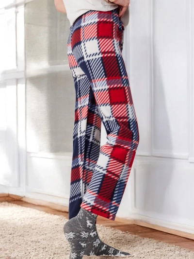 Pantalon en coton de Noël Royalfashion pour femmes, issu de pyjamas à carreaux