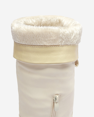 Bottes mi-mollet Astaroth pour femmes crème - Chaussures