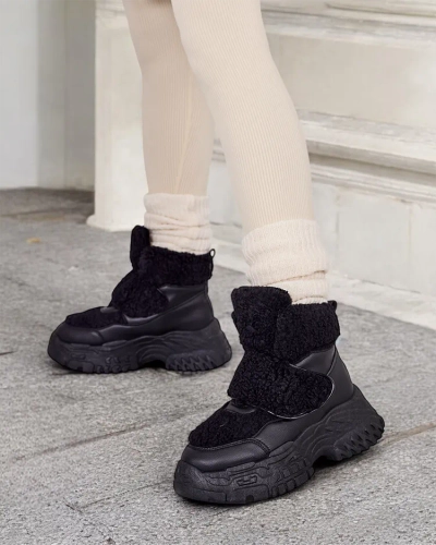 Royalfashion Bottes de neige pour femme avec peau de mouton Segulla