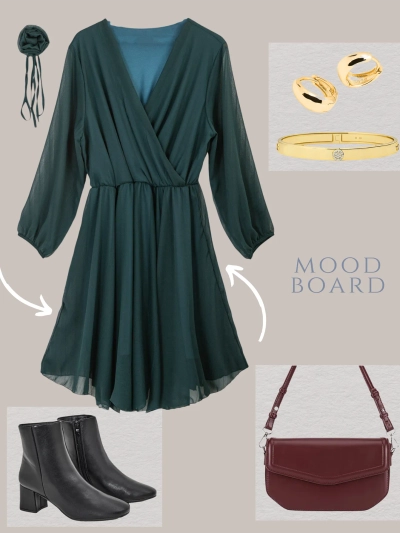 Robe pour femme classique à mi-longueur de Royalfashion