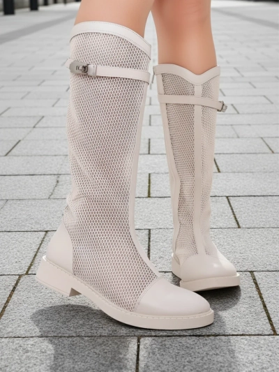Royalfashion Bottines pour femmes à talons perforées Ovittole