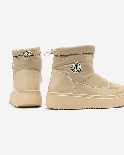 Royalfashion Bottes de neige à enfiler pour femme de couleur marron clair Ademra