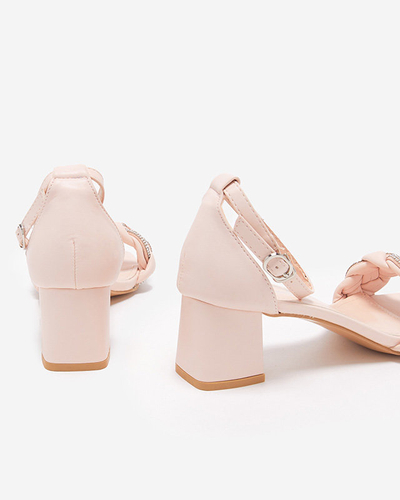 OUTLET Sandales femme beige et rose sur le poteau Marienka - Footwear