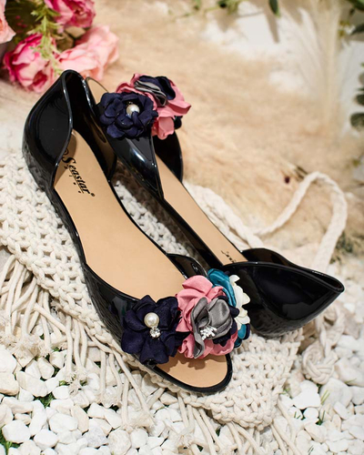 Royalfashion Ballerines en caoutchouc avec fleur Koddies