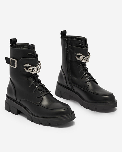 OUTLET Bottes bagger noires chauffées pour femmes Effpi- Footwear
