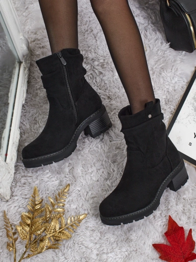 Bottines hautes pour femmes en éco-daim Carmine