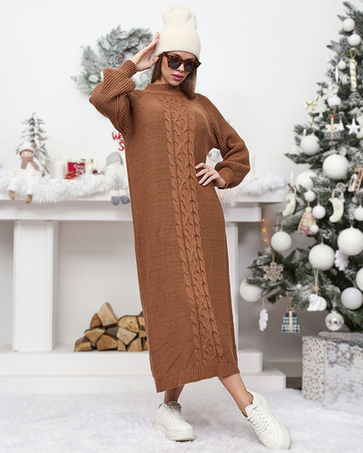 Royalfashion Robe pull longue pour femme