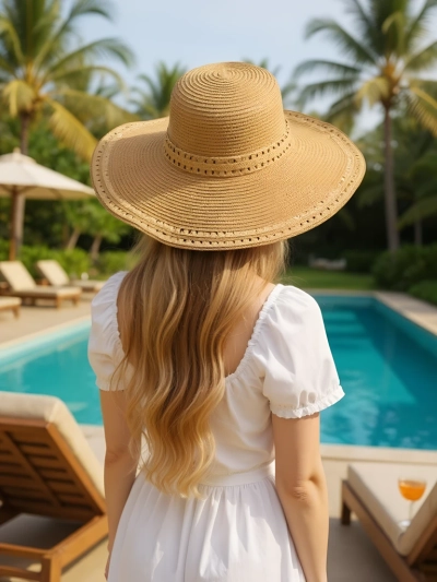 Chapeau de paille pour femme Royalfashion Falina