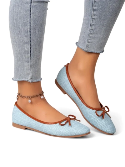 Royalfashion Ballerines pour femmes avec paillettes et un nœud Aramie