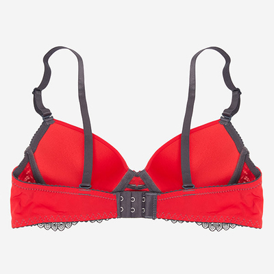 Soutien-gorge femme rouge avec dentelle - Sous-vêtements