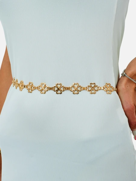 Ceinture en métal Royalfashion pour femmes avec un trèfle